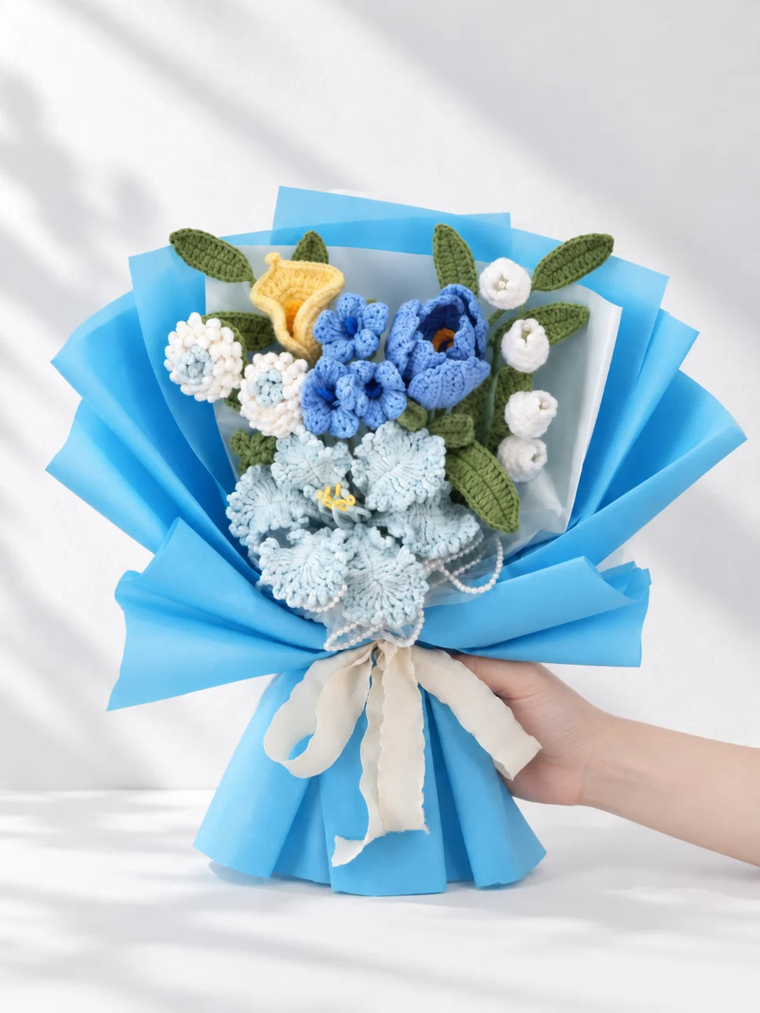 Blue Lily with Bluebell and Calla Lily Bouquet