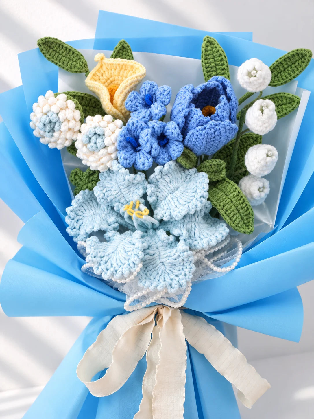 Blue Lily with Bluebell and Calla Lily Bouquet
