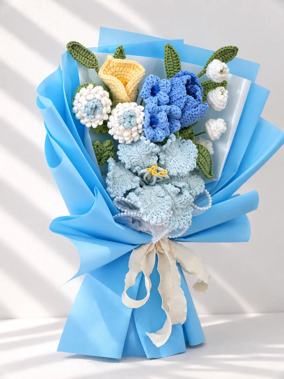 Blue Lily with Bluebell and Calla Lily Bouquet