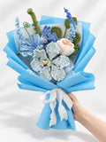 Blue Lily with Lavender and Forget-Me-Not Bouquet