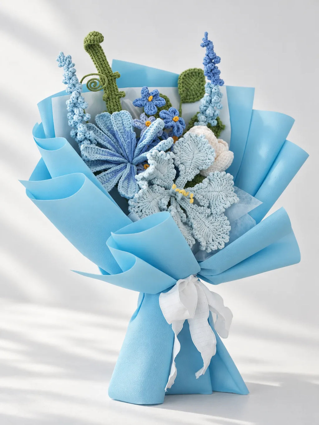Blue Lily with Lavender and Forget-Me-Not Bouquet