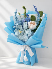 Blue Lily with Lavender and Forget-Me-Not Bouquet