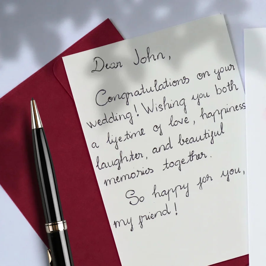 Hand-lettering designs for quilled greeting cards