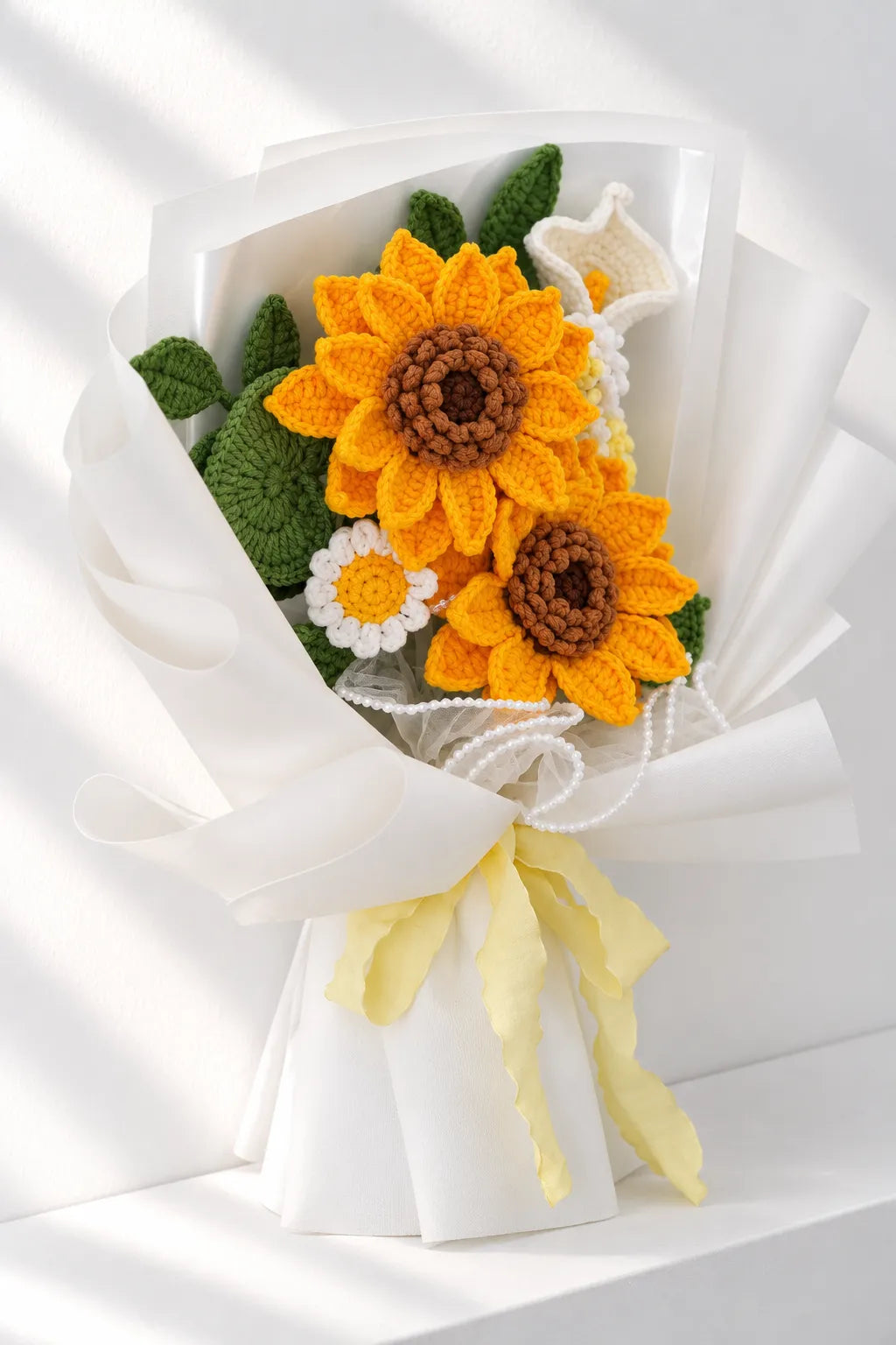 Orange Sunflower with Calla Lily and Daisy Bouquet