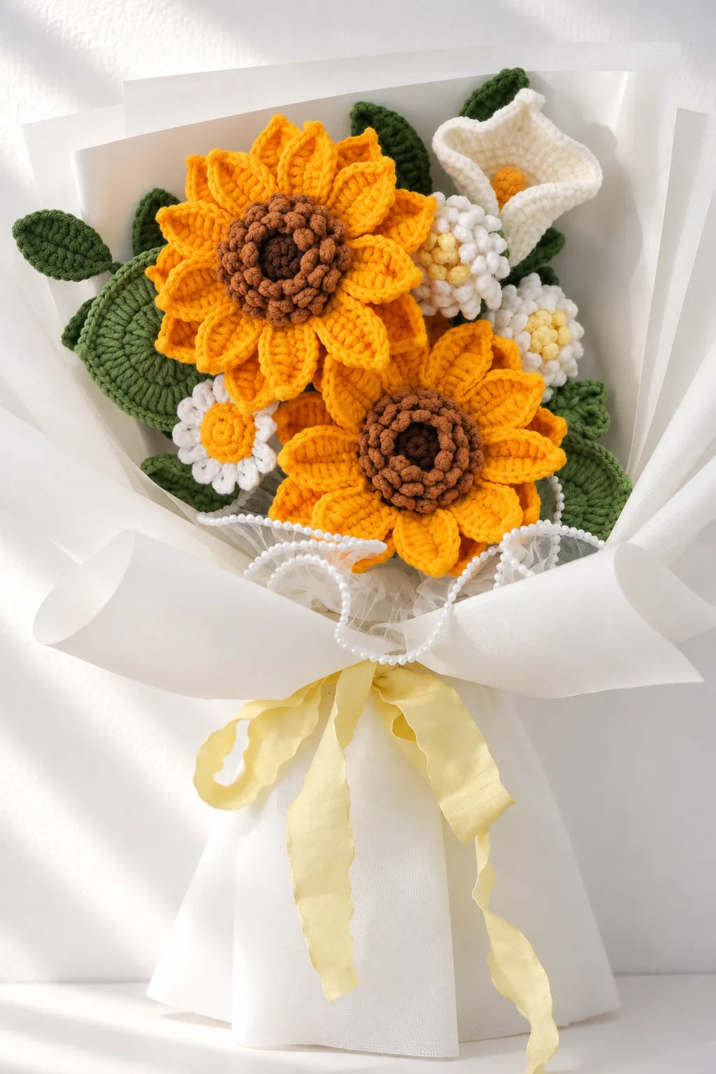 Orange Sunflower with Calla Lily and Daisy Bouquet