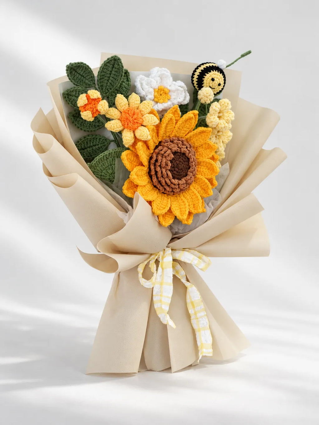 Orange Sunflower with Daisy and Freesia Bouquet