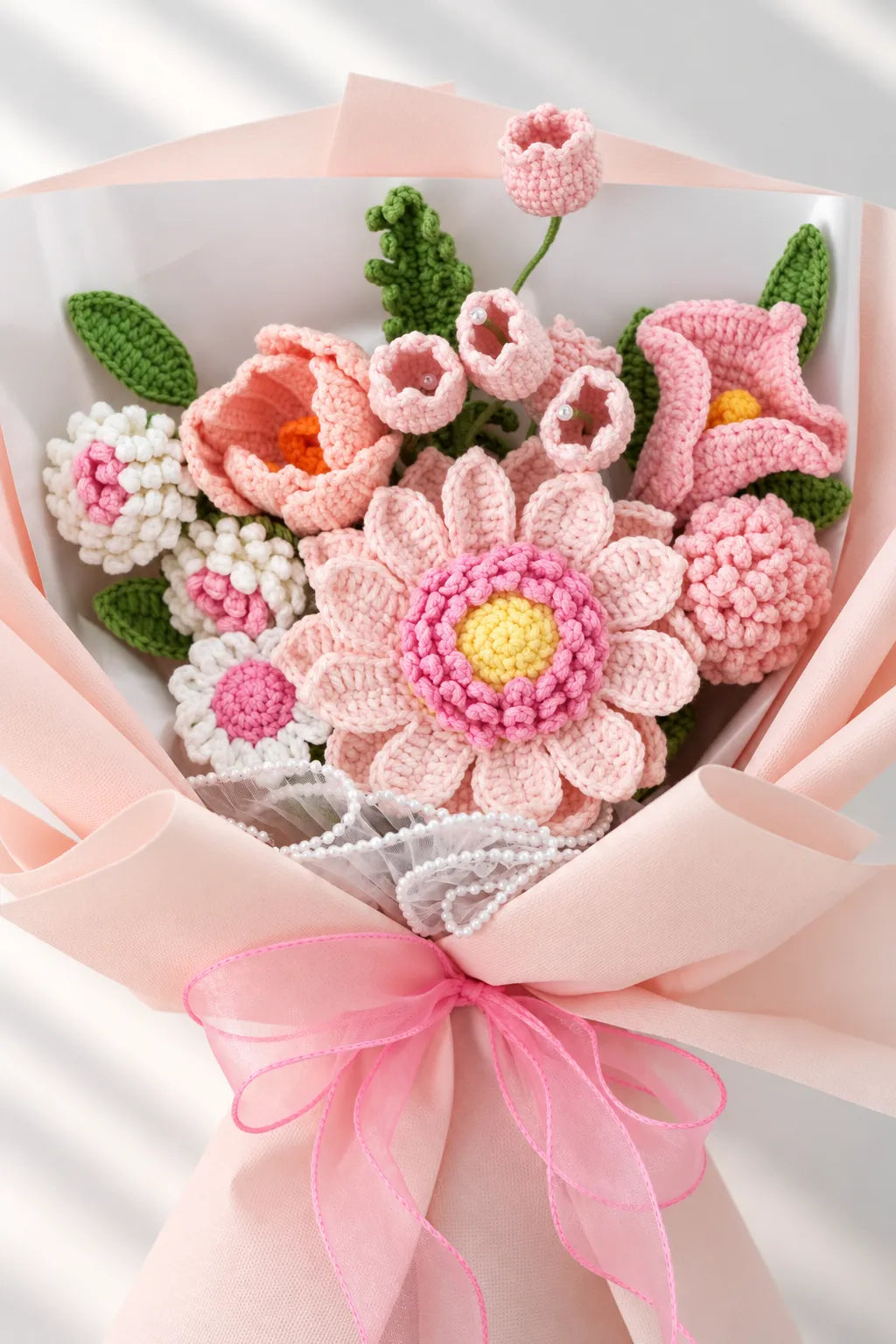 Pink Daisy with Tulip Bouquet