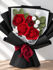 Red Rose with Primrose Valentine’s Day Bouquet