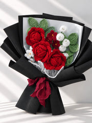 Red Rose with Primrose Valentine’s Day Bouquet