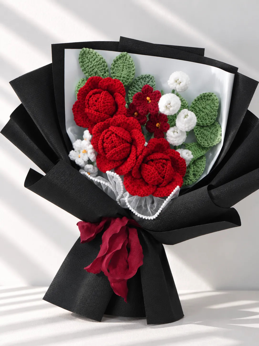 Red Rose with Primrose Valentine’s Day Bouquet