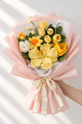 Yellow Lily with Tulip and Poppy Bouquet