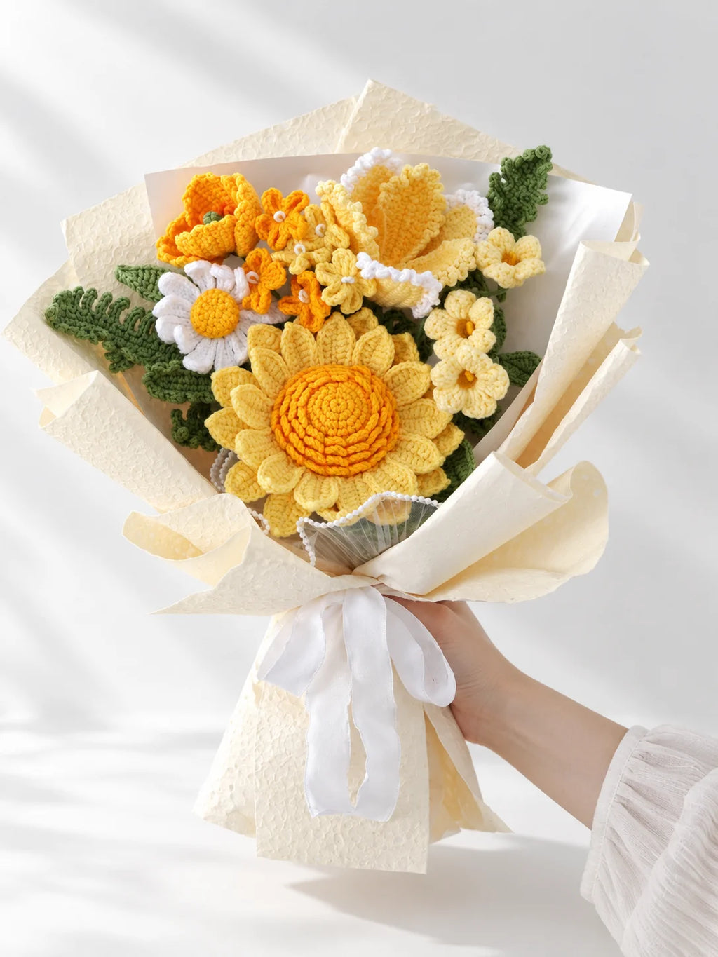 Yellow Sunflower with Lily and Poppy Bouquet