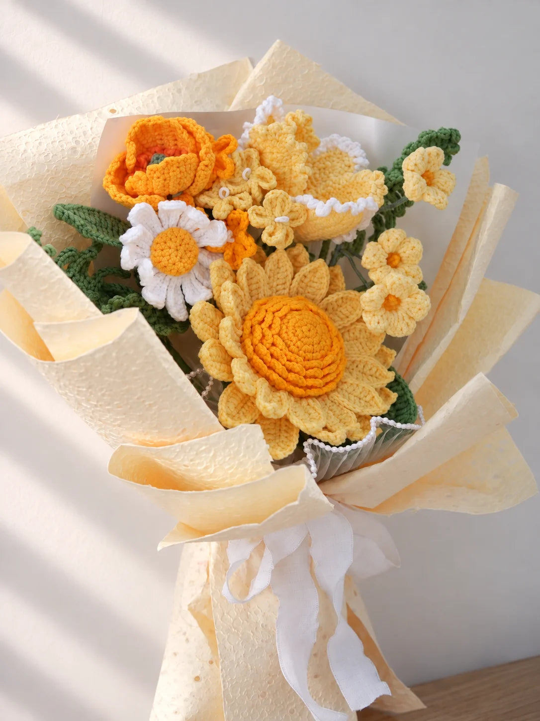 Yellow Sunflower with Lily and Poppy Bouquet