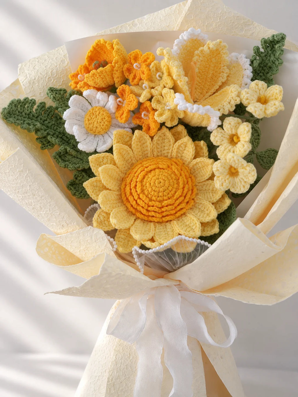 Yellow Sunflower with Lily and Poppy Bouquet