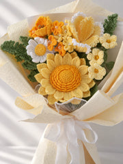 Yellow Sunflower with Lily and Poppy Bouquet