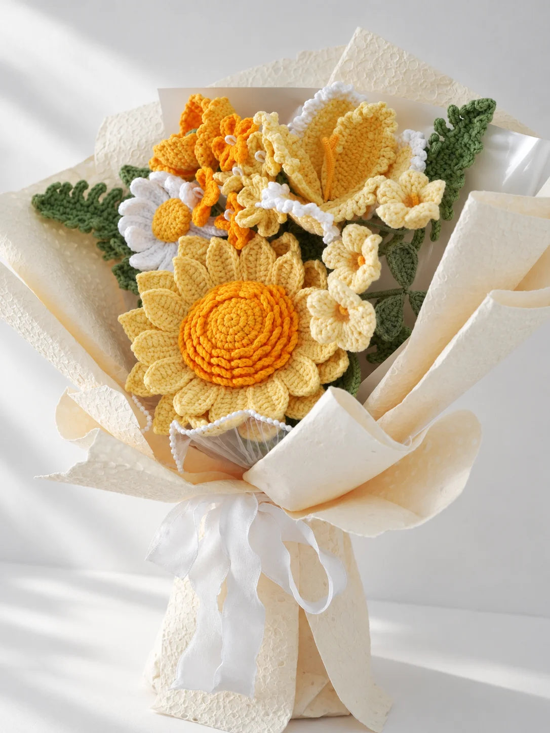 Yellow Sunflower with Lily and Poppy Bouquet