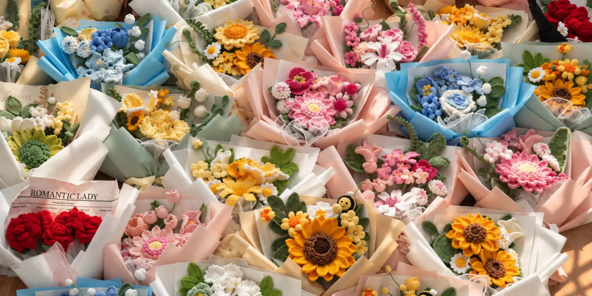foxchill crochet flower bouquets main banner